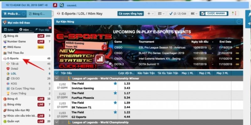 4 loại kèo được nhiều người yêu thích tham gia cá cược Liên minh huyền thoại